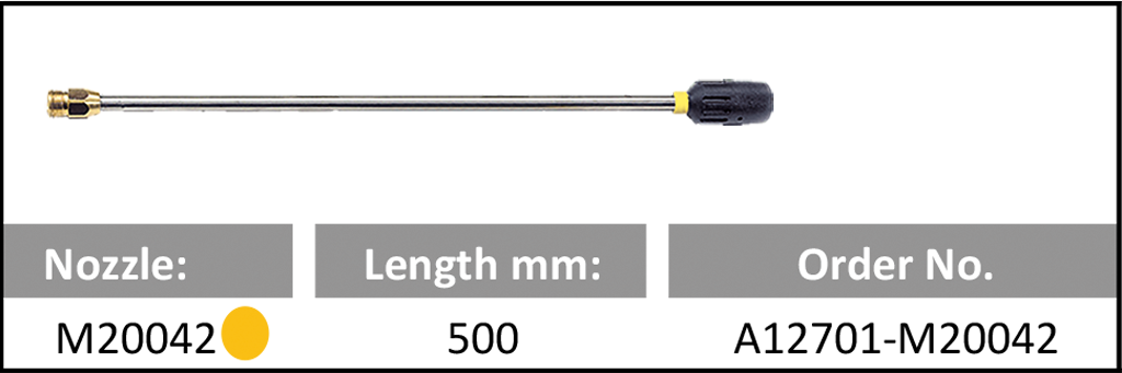 S/S Lance with Regulating Nozzle table
