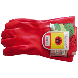 PVC red gloves 14 inch
